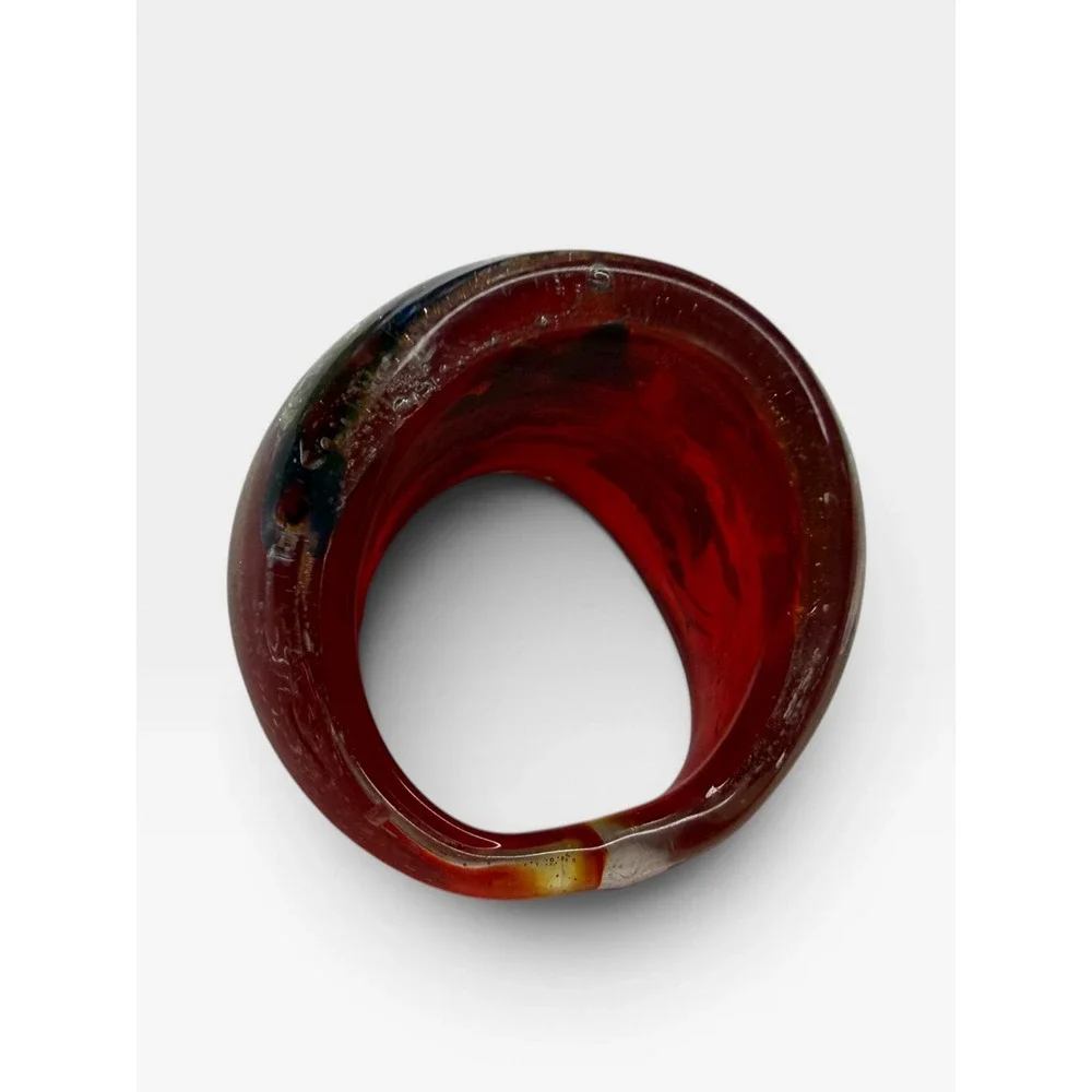 Vintage Decorative Handcrafted Murano Glass Ring Set Size 6
